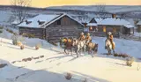 James Boren, Heading Out for Firewood, 1978, watercolor on paper
