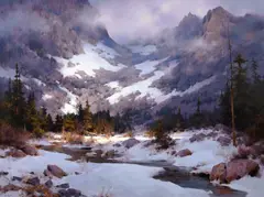 Mark Boedges, A Break in the Dark, 2024, oil on canvas laid on board