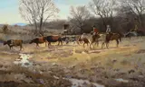 James Boren, Moving to Better Pastures, oil on canvas