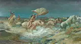 John Clymer, Prairie Raiders, oil on board
