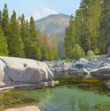 Len Chmiel, The Big Rock, Wowona, 2000, oil on canvas laid on board