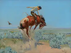Joe De Yong, Bronco, 1927, oil on canvas
