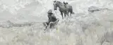 Harvey Dunn, The Cowboy, oil en grisaille on canvas