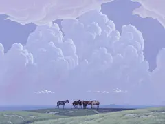 Phil Epp, Building Storm, 2024, acrylic on board