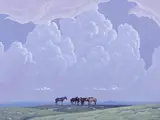 Phil Epp, Building Storm, 2024, acrylic on board