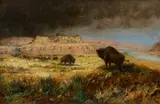 John Fery, Distant Storm, oil on canvas
