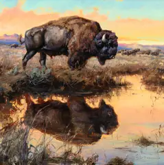 Luke Frazier, Between Earth & Sky, 2024, oil on board