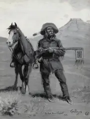 Elling William Gollings, The Scout, 1915, oil en grisaille on canvas