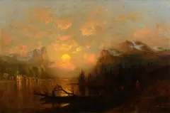 Hamilton Hamilton, Sunset, Yosemite (ca. 1900), oil on canvas