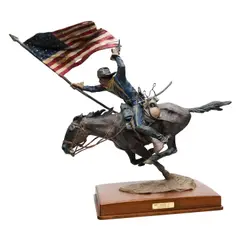 The Flag Bearer II by Harry Jackson, 1992, bronze, sold Jul 2024