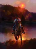 Colt Idol, Burning Daylight, 2024, oil on canvas