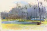 Wolf Kahn, Near Hanalei Bay (Kauai), 1994, pastel on paper