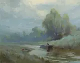 Sydney Laurence, The Fisherman, oil on canvas