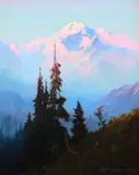 Sydney Laurence, Evening Glow – Mount McKinley, oil on canvas
