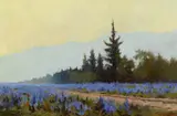 Sydney Laurence, Lupine on the Richardson Highway, oil on canvas