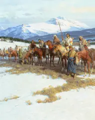 Tom Lovell, The Blackfeet Wall, 1978, oil on canvas