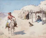 William Robinson Leigh, Shrewd Merchant, 1950, gouache and watercolor on paper