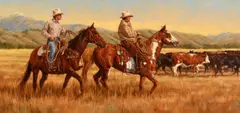 Krystii Melaine, Moving Cattle, 2005, oil on canvas laid on board