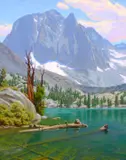 Charles Muench, Sierra Patterns, 2023, oil on canvas
