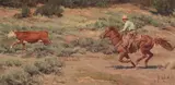 Bill Owen, In Hot Pursuit, 1991, oil on canvas