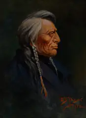 Edgar S. Paxson, Chief Charlo – Flathead Indian, 1917, oil on board