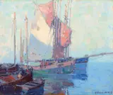 Edgar Alwin Payne, Brittany Boats, oil on canvas