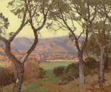 Edgar Alwin Payne, Vista Through the Sycamores, Ojai Valley, oil on canvas
