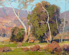 Arboreal Fraternity by Hanson Puthuff, oil on canvas, sold Jul 2024