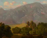 Hanson Puthuff, The San Gabriels, oil on canvas laid on board