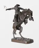 The Broncho Buster by Frederic Remington, bronze, sold Jul 2024