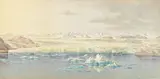 Theodore J. Richardson, Columbia Glacier with sketch