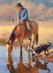 R.S. Riddick, Thirsty Partners Study, 1999, oil on canvas