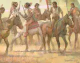 Kenneth Riley, The Gathering Study, acrylic on paper