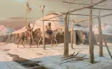 Kenneth Riley, Winter Hunt, 1981, oil on board