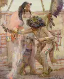 Kenneth Riley, The Medicine Man Study, acrylic on paper