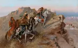 The Ambush by Charles Marion Russell, oil on canvas, sold Jul 2024
