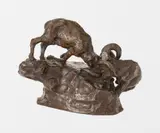 The Combat (The Battle) by Charles Marion Russell, bronze, sold Jul 2024