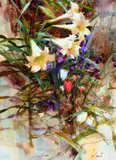 Richard Schmid, White Lilies, 1990, oil on board