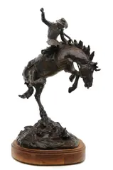 Robert M. Scriver, To Ride a Bronc, 1984, bronze