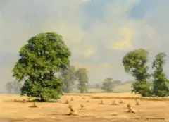 David Shepherd, Harvest Field, oil on canvas