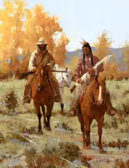 Richard D. Thomas, Crow Escort, 2001, oil on board
