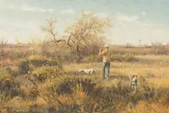 Robert Kennedy Abbett, Hunter and Bird Dogs, 1979, oil on board