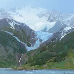 Bill Anton, Alaskan Fjord, oil on canvas laid on board