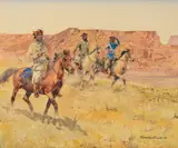 Edward Borein, Indians, watercolor on paper