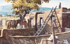 James Boren, Where the Living is Easy, 1972, watercolor on paper
