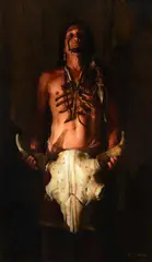 John Coleman, Sun Priest, oil on canvas