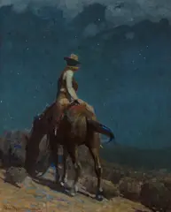 W. Herbert Dunton, The Night Guard, oil on canvas