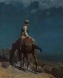 W. Herbert Dunton, The Night Guard, oil on canvas