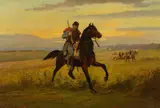 Edwin Forbes, The Advance of the Cavalry, oil on canvas