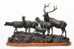 Skip Glomb, The Royal Family, 1980, bronze